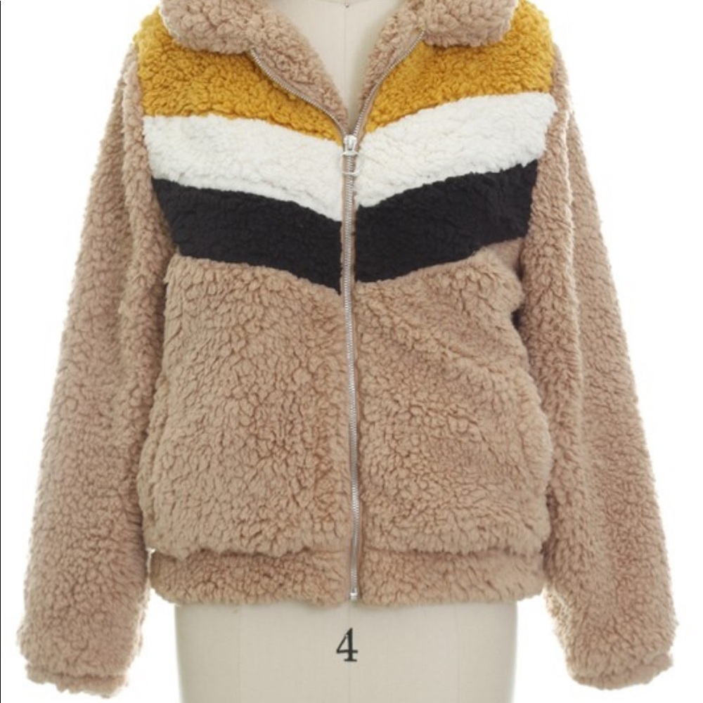 Sherpa zip up jacket. Multiple colors.